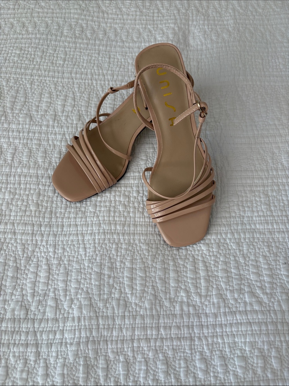 Unisa Blush Multi-Strap Square-Toe Sandals